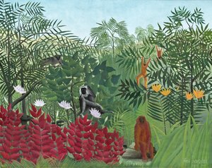 Forêt tropicale avec des singes, 1910